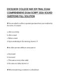 EXCELSIOR COLLEGE NUR 209 FINAL EXAM COMPREHENSIVE EXAM SCRIPT 2026 SOLVED QUESTIONS FULL SOLUTION
