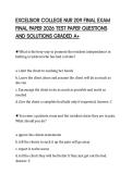 EXCELSIOR COLLEGE NUR 209 FINAL EXAM FINAL PAPER 2026 TEST PAPER QUESTIONS AND SOLUTIONS GRADED A&plus;