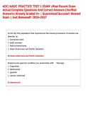 ADC&sol;AADC PRACTICE TEST 1 EXAM Most Recent Exam  Actual Complete Questions And Correct Answers &lpar;Verified  Answers&rpar; Already Graded A&plus; &vert; Guaranteed Success&excl;&excl; Newest  Exam &vert; Just Released&excl;&excl; 2026-2027  