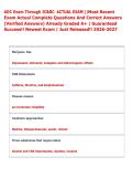 ADC Exam Through IC&RC  ACTUAL EXAM &vert;&vert;Most Recent  Exam Actual Complete Questions And Correct Answers  &lpar;Verified Answers&rpar; Already Graded A&plus; &vert; Guaranteed  Success&excl;&excl; Newest Exam &vert; Just Released&excl;&excl; 2026-2027  