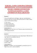 NURS 5432 &ndash; FAMILY NURSE PRACTITIONER I  MIDTERM EXAM &sol; ACTUAL EXAM QUESTIONS  AND 100&percnt; VERIFIED ANSWERS WITH  RATIONALES GRADED A&plus; LATEST  UNIVERSITY OF TEXAS&comma; ARLINGTON