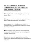 FAA 107 COMMERCIAL DRONE PILOT COMPREHENSIVE TEST 2026 QUESTIONS WITH ANSWERS GRADED A&plus;