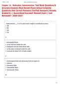 Medication Administration Test Bank Questions &  Accurate Answers Most Recent Exam Actual Complete  Questions And Correct Answers &lpar;Verified Answers&rpar; Already  Graded A&plus; &vert; Guaranteed Success&excl;&excl; Newest Exam &vert; Just  Released&excl;&excl;  2026-2027 