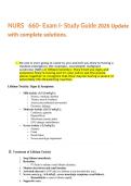 NURS   660- Exam I- Study Guide 2026 Update with complete solutions&period;