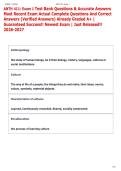 ANTH 411&colon; Exam 1 Test Bank Questions & Accurate Answers  Most Recent Exam Actual Complete Questions And Correct  Answers &lpar;Verified Answers&rpar; Already Graded A&plus; &vert;  Guaranteed Success&excl;&excl; Newest Exam &vert; Just Released&excl;&excl;   2026-2027  
