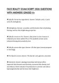 FACE REALITY EXAM SCRIPT 2026 QUESTIONS WITH ANSWERS GRADED A&plus;