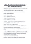 ALTA Study Review Exam Questions And Answers 2026&sol;2027