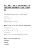 FACE REALITY PRACTICE STUDY SHEET 2026 QUESTIONS WITH FULL SOLUTION GRADED A&plus;