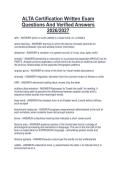 ALTA Certification Written Exam Questions And Verified Answers 2026&sol;2027