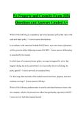 PA Property and Casualty Exam 2026 Questions and Answers Graded A&plus;