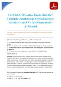 C211 WGU OA Actual Exam 2026&sol;2027 Complete Questions and Verified Answers Already Graded A&plus; Pass Guaranteed - A&plus; Graded