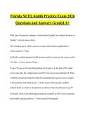 Florida XCEL health Practice Exam 2026 Questions and Answers Graded A&plus;