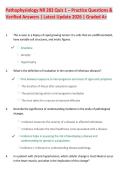 Pathophysiology NR 283 Quiz 1 &ndash; Practice Questions &  Verified Answers &vert; Latest Update 2026 &vert; Graded A&plus;