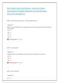 NIH Stroke Scale Certification - American Heart Association Complete Questions Correct Answers &lpar;Correct & Graded A&plus;&rpar; 