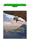 TEST BANK FOR Managerial Economics&comma; 9th Edition By William F&period; Samuelson&comma; Stephen G&period; Marks&comma; Jay L&period; Zagorsky Chapter 1-18