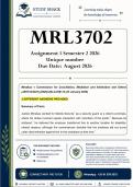 MRL3702 Assignment 1 &lpar;QUALITY ANSWERS&rpar; Semester 2 2026