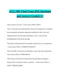 ACG 3401 Final Exam 2026 Questions and Answers Graded A&plus;