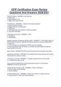 AFIP Certification Exam Review Questions And Answers 2026&sol;2027
