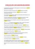 AP BIOLOGY UNIT 2 TEST QUESTIONS AND ANSWERS