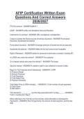 AFIP Certification Written Exam Questions And Correct Answers 2026&sol;2027