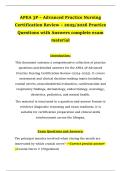 APEA 3P &ndash; Advanced Practice Nursing Certification Review &ndash; 2025&sol;2026 Practice Questions with Answers complete exam material