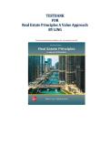 Real Estate Principles&colon; A Value Approach &ndash; Test Bank&comma; Complete Exam MaterialThis document contains the complete test bank for Real Estate Principles&colon; A Value Approach&comma; 7th Edition by Ling and Archer&period; It includes multiple-choice and applied problem-solving