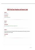 EDCO Final Exam Questions and Answers Latest