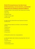 NCLEX-PN Comprehensive Test Bank Exam  Verified Questions&comma; Correct Answers&comma; and Detailed  Explanations for Students&vert;&vert;Already Graded A&plus;