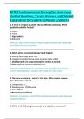 NCLEX Fundamentals of Nursing Test Bank Exam  Verified Questions&comma; Correct Answers&comma; and Detailed  Explanations for Students&vert;&vert;Already Graded A&plus; 