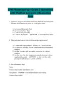 LPN Pharmacology Exam 2 Questions  with Verified Answers &vert; Guarantee  Pass