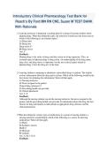 Test Bank for Introductory Clinical Pharmacology &lpar;Roach&rsquo;s&rpar; by Susan M&period; Ford MN RN CNE &lpar;ISBN&colon; 9780135165370&rpar; &mdash; Complete Chapter Questions with Rationale 2026