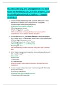 NCLEX Leadership and Management Test Bank  Exam Verified Questions&comma; Correct Answers&comma; and  Detailed Explanations for Students&vert;&vert;Already  Graded A&plus; 