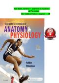 TEST BANK For Anthony&rsquo;s Textbook of Anatomy and Physiology&comma; 21st Edition by Patton&comma; Verified Chapters 1 - 48&comma; Complete Newest Version