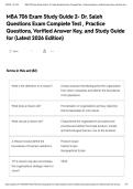 MBA 706 Exam Study Guide 2- Dr&period; Saleh Questions Exam Complete Test &comma; Practice Questions&comma; Verified Answer Key&comma; and Study Guide for &lpar;Latest 2026 Edition&rpar;
