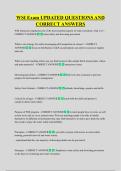 WSI Exam UPDATED QUESTIONS AND  CORRECT ANSWERS