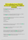 WSI Certification Exam UPDATED  ACTUAL QUESTIONS AND CORRECT  ANSWERS