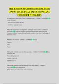 Red Cross WSI Certification Test Exam  UPDATED ACTUAL QUESTIONS AND  CORRECT ANSWERS