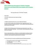 WGU C798 Nursing Informatics E-Portfolio Template Instructions and Guide&vert; 2026 Latest Update with Complete Solution