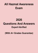 All Hazmat Awareness Exam Study Guide PDF &vert; Practice Questions & Certification Test Prep