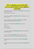 WSI Certification Exam UPDATED  ACTUAL QUESTIONS AND CORRECT  ANSWERS