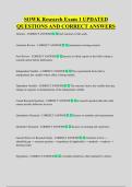 SOWK Research Exam 1 UPDATED  QUESTIONS AND CORRECT ANSWERS