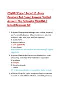 COMSAE Phase 1 Form 110 &ndash;Exam  Questions And Correct Answers &lpar;Verified  Answers&rpar; Plus Rationales 2026 Q&A &vert;  Instant Download Pdf