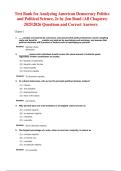 Test Bank for Analyzing American Democracy Politics  and Political Science&comma; 2e by Jon Bond &lpar;All Chapters&rpar;  20252026 Questions and Correct Answers