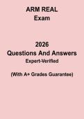ARM Real Exam & Practice Exam NEWEST 2026 &vert; Updated Certification Study Guide & Mock Test PDF