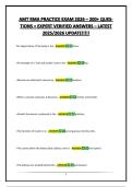 AMT RMA PRACTICE EXAM 2026 &ndash; 200&plus; QUESTIONS &plus; EXPERT VERIFIED ANSWERS &ndash; LATEST 2025&sol;2026 UPDATE&excl;&excl;&excl;&excl;&excl;
