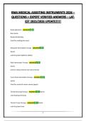 RMA MEDICAL ASSISTING INSTRUMENTS 2026 &ndash; QUESTIONS &plus; EXPERT VERIFIED ANSWERS &ndash; LATEST 2025&sol;2026 UPDATE&excl;&excl;&excl;&excl;&excl;