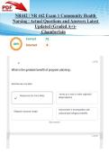NR442 &sol; NR 442 Exam 1 Community Health Nursing &vert; Actual Questions and Answers Latest Updated 2026&sol;2027 &lpar;Graded A&plus;&rpar;- Chamberlain