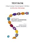 Test Bank for College Accounting&colon; A Practical Approach 14th Edition by Jeffrey Slater&comma; Mike Deschamps&comma; Chapter 1-25 &vert; All Chapters