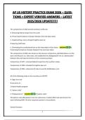 AP US History Exam Bundle 2026 - All the Qs & Expert As - Freshly Updated&excl;