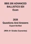 BBS 200 Advanced Ballistics SDI Study Guide PDF &vert; Exam Prep&comma; Practice Questions & Comprehensive Review